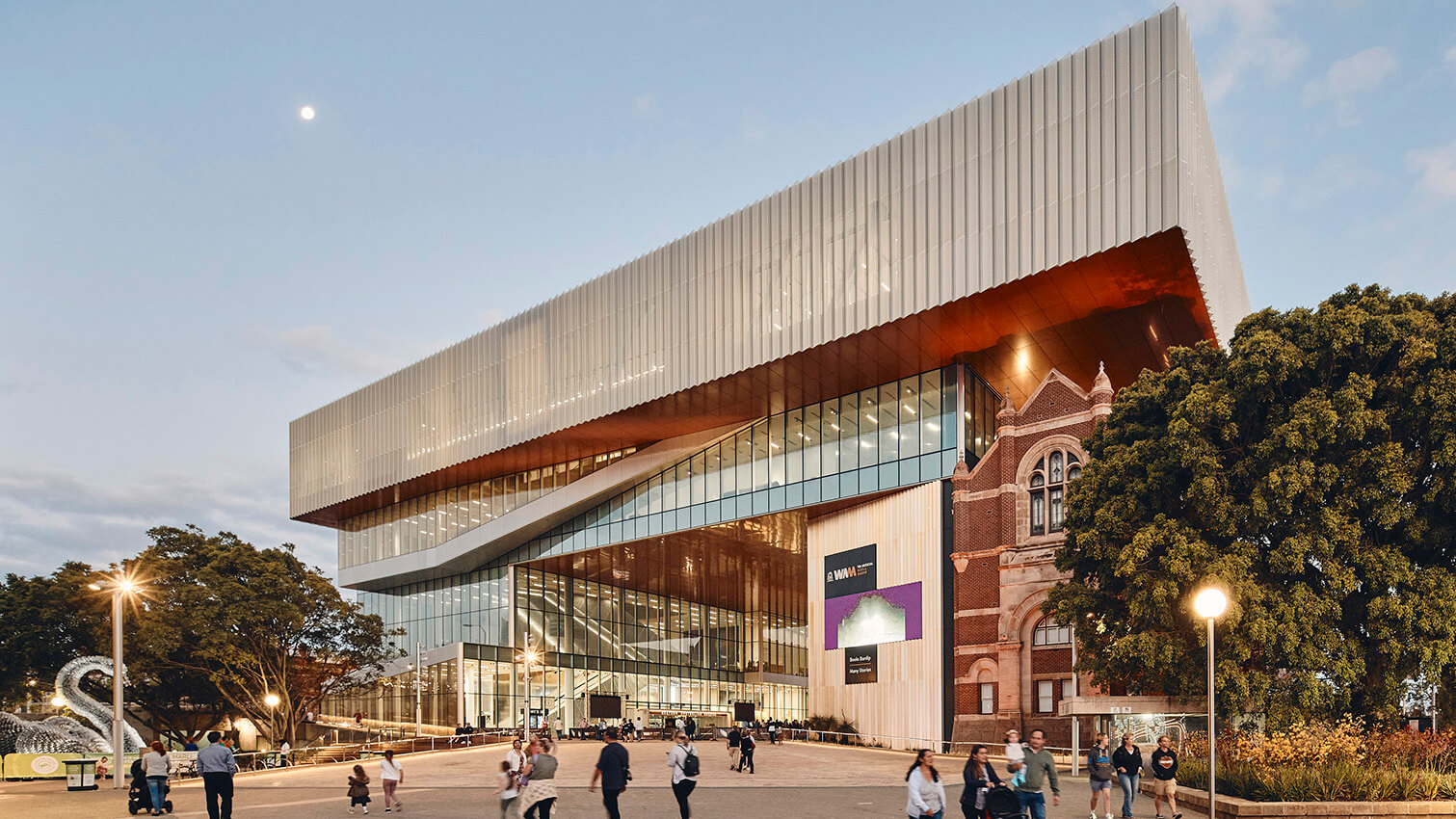 Exterior of WA Museum Boola Bardip in the Perth Cultural Centre